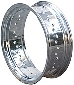 Excel Pre-Punched Chrome Plated Aluminum Rims - Wide